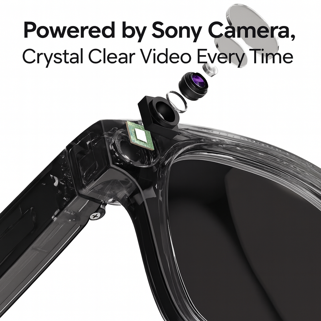 “LumeShark X2™ Smart AI Eyeglasses – Camera, Translation & Connectivity | Next-Gen Wearable Tech”