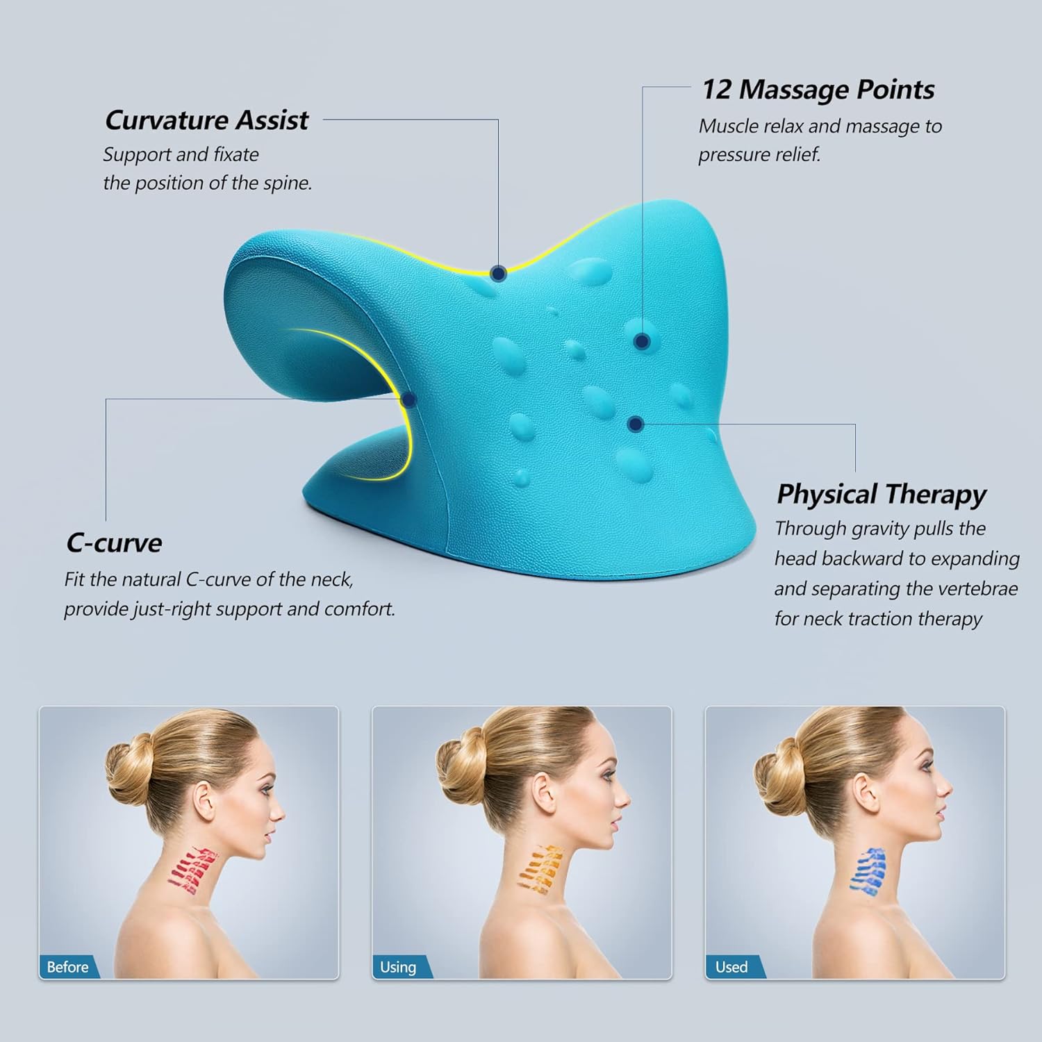 LumeShark™  Neck Cloud (Neck & Shoulder Stretcher) – Fast Relief & Muscle Release